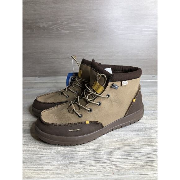 Hey Dude Bradley Boot Mens 12 Brown Waxed Canvas Slip On Lightweight main image 4